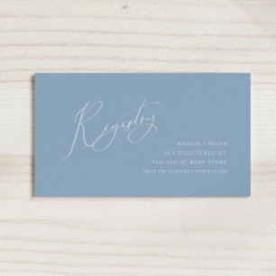 Carte D'accompagnement Registre Whimsical Dusty Blue Baby