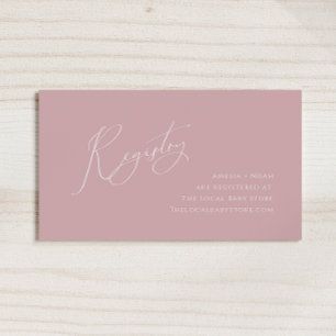 Carte D'accompagnement Registre Whimsical Dusty Rose Baby