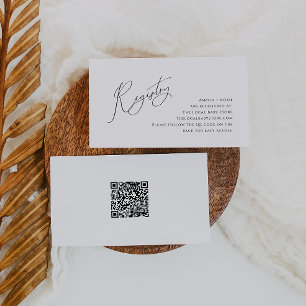 Carte D'accompagnement Registre Whimsical Genre Neutre QR Code Bébé