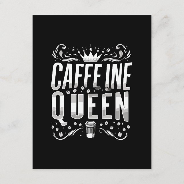 Carte D'accompagnement reine de caféine (Devant)