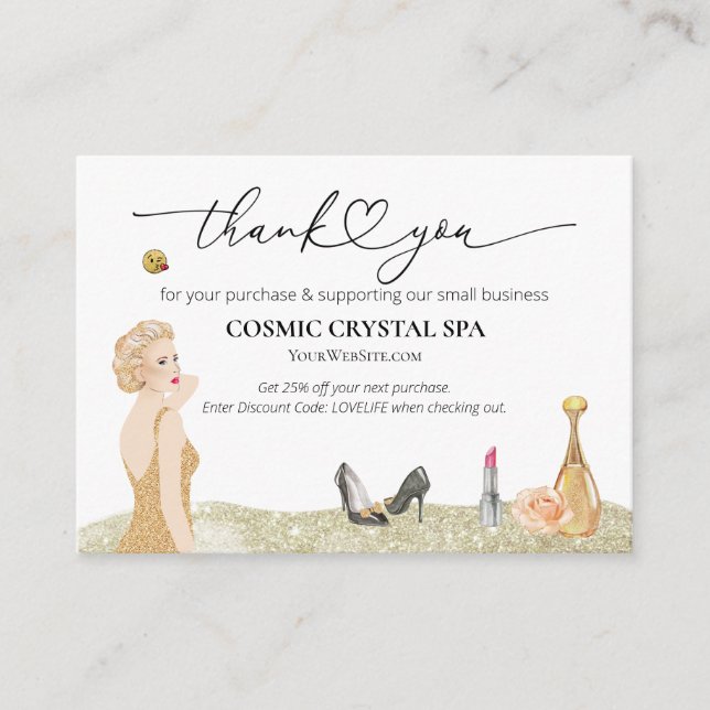 Carte D'accompagnement *~* Remise MERCI LOGO AP8 Avis QR (Devant)