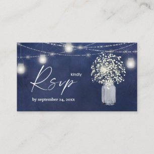 Carte D'accompagnement Repas Budget Bébé, Blu Chalkboard 2SM RSVP