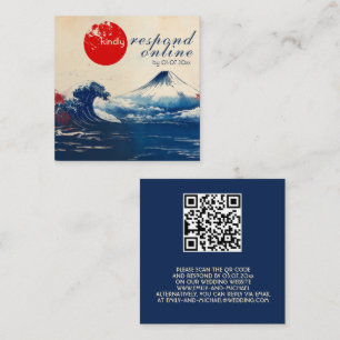 Carte D'accompagnement RÉPONDRE en ligne Harmonie japonaise avec Fuji