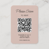 Réponse à un mariage, QR Code Moderne Minimaliste 