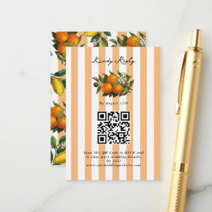 Carte D'accompagnement Réponse au mariage aux agrumes méditerranéens ital