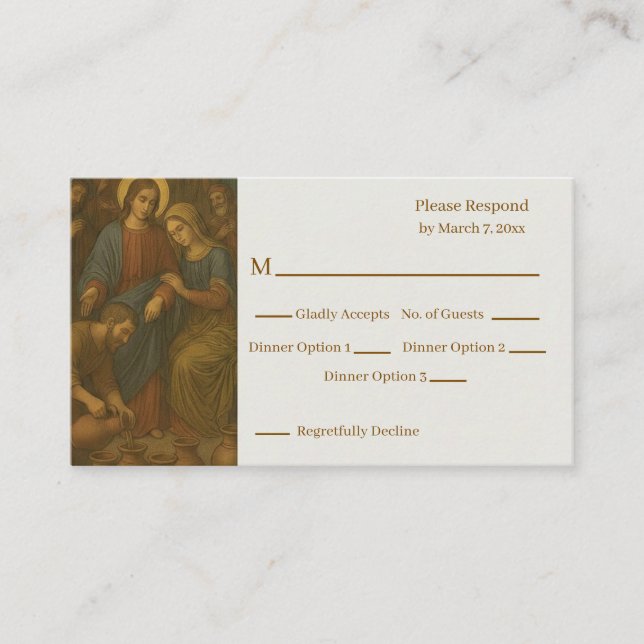 Carte D'accompagnement Réponse au mariage de Cana  (Devant)