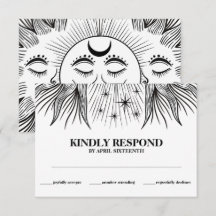 Réponse Céleste Soleil Lune Étoiles Bohème Cérémon