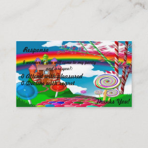 Carte D'accompagnement Réponse de Candyland-Adolescent