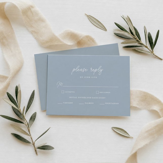 Carte D'accompagnement Réponse de mariage de calligraphie moderne minimal (Créateur téléchargé)