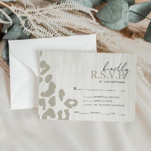 Carte D'accompagnement Réponse du RSVP de mariage poster de animal
