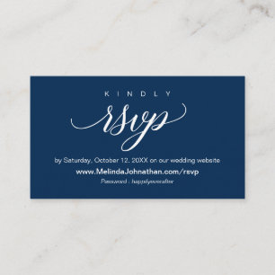 Carte D'accompagnement Réponse du site Web RSVP en ligne, mariage