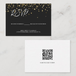 Carte D'accompagnement Réponse par courriel pour 50e anniversaire Code QR