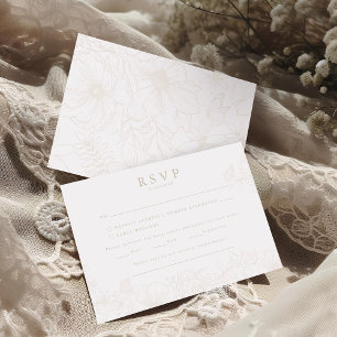 Carte D'accompagnement Réponse pour mariage élégant et simple dans un jar