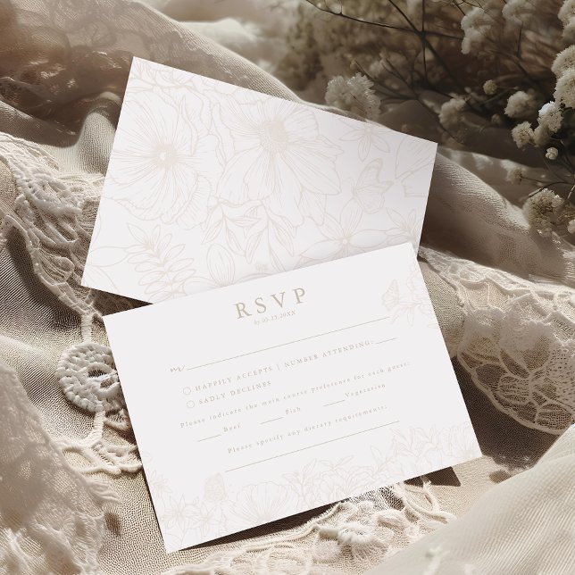 Carte D'accompagnement Réponse pour mariage élégant et simple dans un jar (Créateur téléchargé)