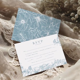 Carte D'accompagnement Réponse pour un mariage de jardin élégant et simpl