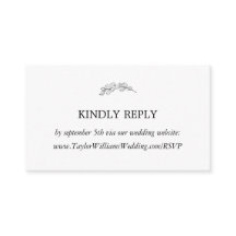 Réponse RSVP pour site web de mariage minimaliste