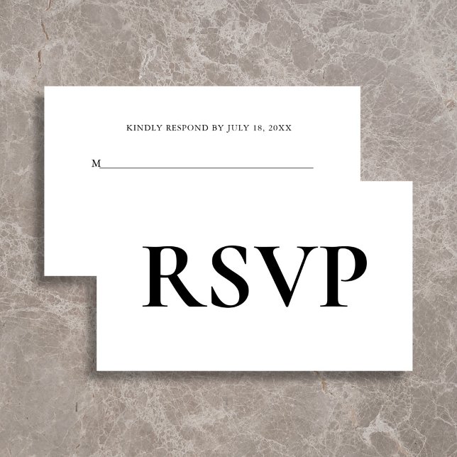 Carte D'accompagnement Réponse simple à un mariage (Créateur téléchargé)