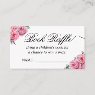 Carte D'accompagnement Réserver Raffle Floral Baby shower Demande de rése