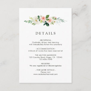 Carte D'accompagnement Ressort flou Mariage Détails Fiche de boîtier