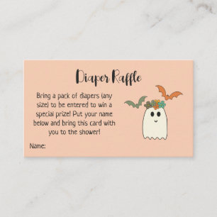 Carte D'accompagnement Retro 70's Halloween Baby shower Déchets Raffle