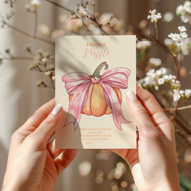 Carte D'accompagnement Retro Citrouille  de la chaudière Baby shower (Créateur téléchargé)