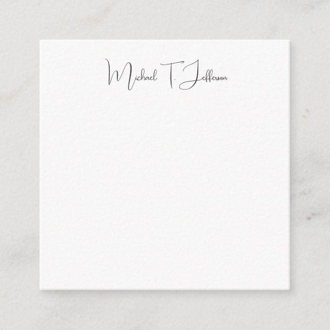 Carte D'accompagnement Retro classique élégant Plain gris clair simple (Devant)