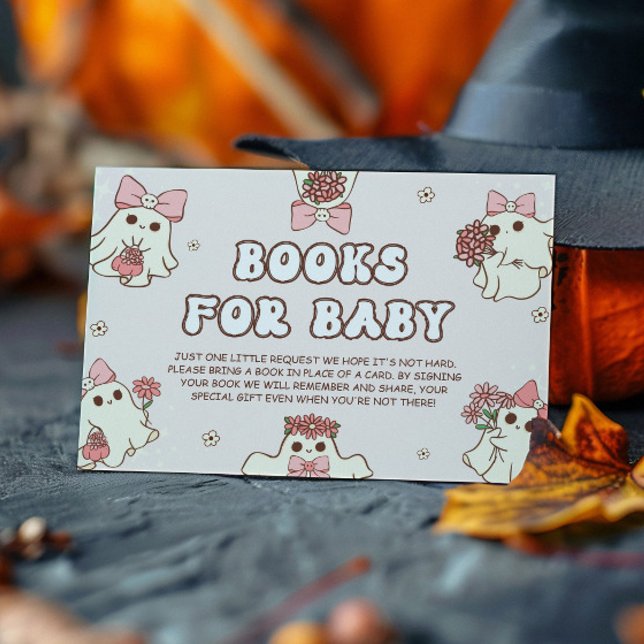 Carte D'accompagnement Retro Halloween Baby showers Livres Pour Bébé (Créateur téléchargé)
