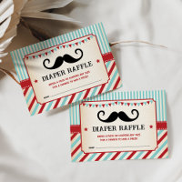 Retro Mustache Petit Gentleman Baby Diaper Raffle