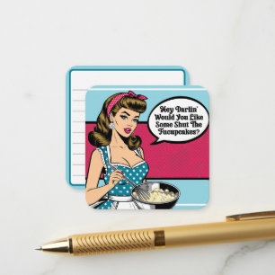 Carte D'accompagnement Retro Pinup_ Hey Darlin