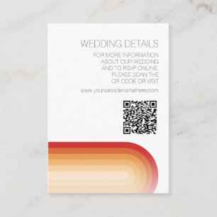 Carte D'accompagnement Retro Stripes - Terra Cotta Sunset Mariage moderne