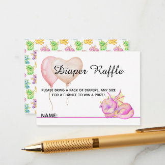 Carte D'accompagnement Rêves de dragons à la baisse - Boîtier de Baby sho