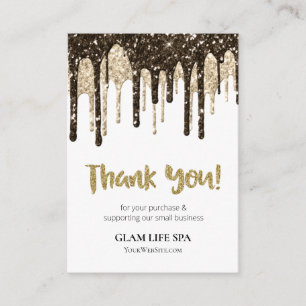 CARTE D'ACCOMPAGNEMENT *~* REVOIR QR LOGO AP8 GLAM DRIPS. MERCI