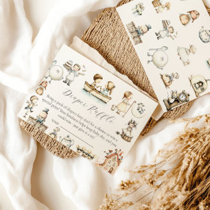 Carte D'accompagnement Rhyme de la pépinière tombole Baby shower de la co