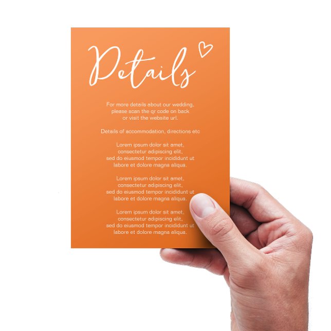 Carte D'accompagnement Rien de fantaisie Just Love Simple QR Code Retro l (Nothing Fancy Just Love Simple QR Code Retro 70s Enclosure Cards from Ricaso. Vibrant colors)