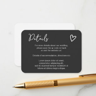 Carte D'accompagnement Rien de fantaisie Juste l'amour Simple QR Code