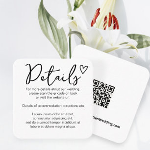 Carte D'accompagnement Rien de fantaisie Juste l'amour Simple QR Code