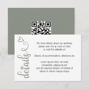 Carte D'accompagnement Rien de fantaisie Juste l'amour Simple QR Code