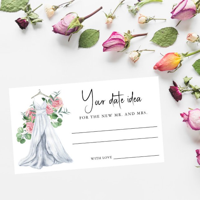 Carte D'accompagnement Robe de mariée - Idées de soirée de date pour la d (Créateur téléchargé)