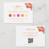 Robe Florale rose et orange, robe d'hôte, code QR