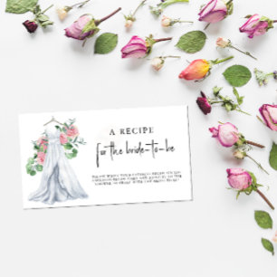 Carte D'accompagnement Robe mariage - Recette pour la future mariée