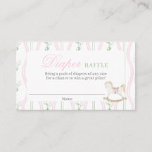 Rocking Horse Diaper Raffle Card