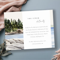 Rocky Pine Mountain Seascape Détails du Mariage
