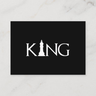Carte D'accompagnement roi avec pièce d'échecs king