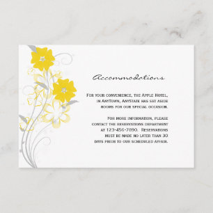 Carte D'accompagnement Romance de l'oeuf en Mariage jaune Insertion