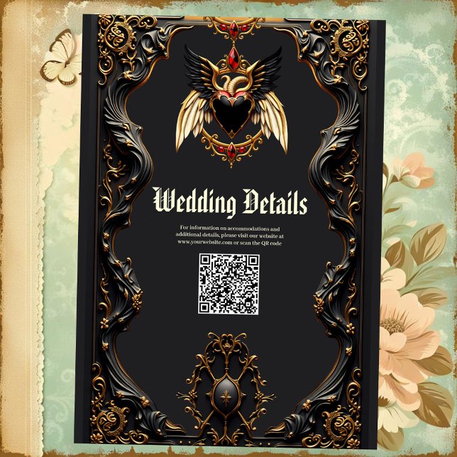 Carte D'accompagnement Romance gothique, Dans l'ombre de l'amour. (Créateur téléchargé)