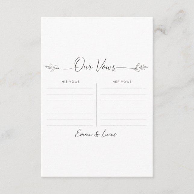 Carte D'accompagnement Romantic Ceremony Quote Template (Devant)