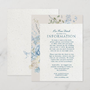 Carte D'accompagnement Romantic Cotswolds Winter Florals Détails Mariage