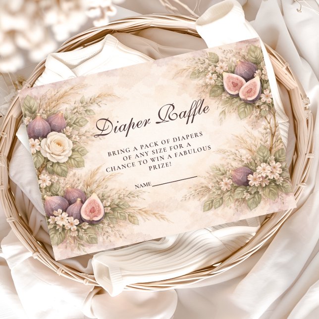 Carte D'accompagnement Romantic Fig Orchard Diapper Raffle (Créateur téléchargé)