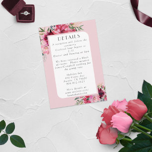 Carte D'accompagnement Romantique Dusty Rose Peony Cadre moderne