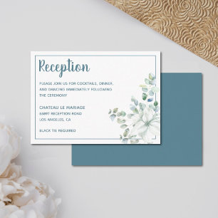 Carte D'accompagnement Romantique floral blanc fleurs douces mariage